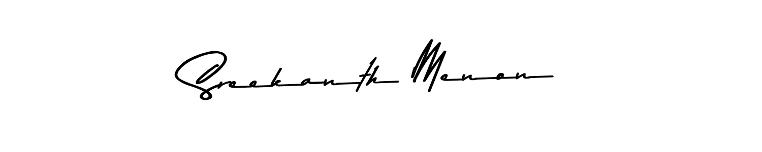 Also You can easily find your signature by using the search form. We will create Sreekanth Menon name handwritten signature images for you free of cost using Asem Kandis PERSONAL USE sign style. Sreekanth Menon signature style 9 images and pictures png