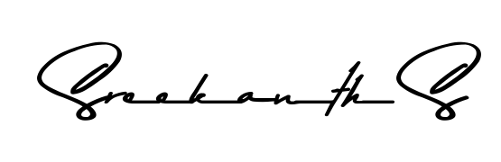Make a short Sreekanth S signature style. Manage your documents anywhere anytime using Asem Kandis PERSONAL USE. Create and add eSignatures, submit forms, share and send files easily. Sreekanth S signature style 9 images and pictures png