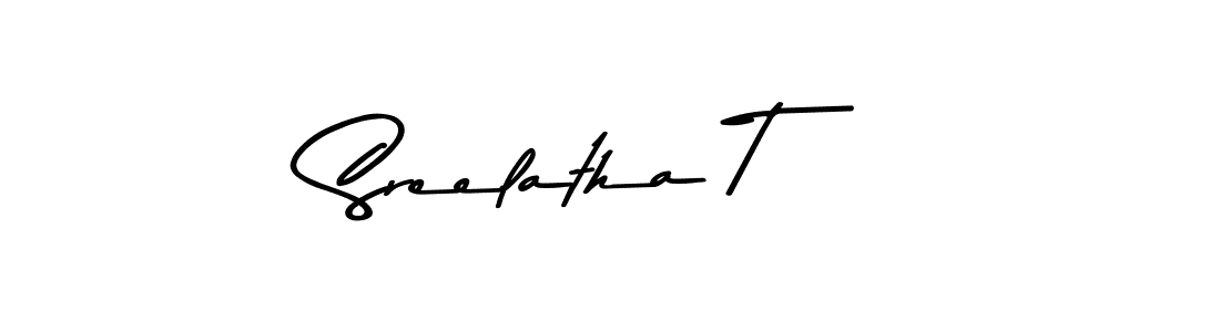 Design your own signature with our free online signature maker. With this signature software, you can create a handwritten (Asem Kandis PERSONAL USE) signature for name Sreelatha T. Sreelatha T signature style 9 images and pictures png
