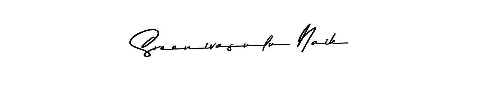 Design your own signature with our free online signature maker. With this signature software, you can create a handwritten (Asem Kandis PERSONAL USE) signature for name Sreenivasulu Naik. Sreenivasulu Naik signature style 9 images and pictures png