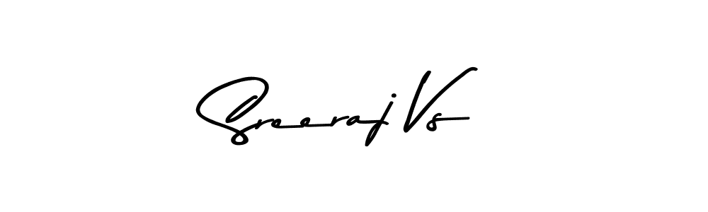How to make Sreeraj Vs name signature. Use Asem Kandis PERSONAL USE style for creating short signs online. This is the latest handwritten sign. Sreeraj Vs signature style 9 images and pictures png