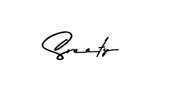 How to make Sreety name signature. Use Asem Kandis PERSONAL USE style for creating short signs online. This is the latest handwritten sign. Sreety signature style 9 images and pictures png