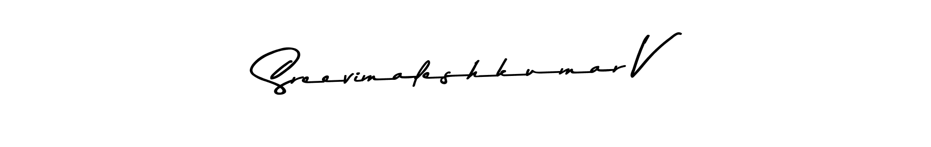 Create a beautiful signature design for name Sreevimaleshkumar V. With this signature (Asem Kandis PERSONAL USE) fonts, you can make a handwritten signature for free. Sreevimaleshkumar V signature style 9 images and pictures png