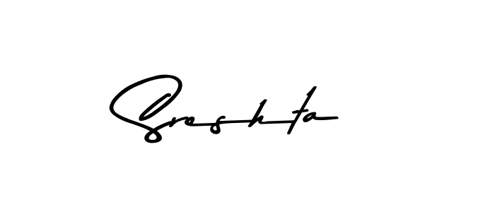 Make a beautiful signature design for name Sreshta. With this signature (Asem Kandis PERSONAL USE) style, you can create a handwritten signature for free. Sreshta signature style 9 images and pictures png