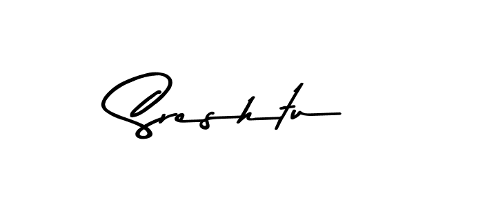 This is the best signature style for the Sreshtu name. Also you like these signature font (Asem Kandis PERSONAL USE). Mix name signature. Sreshtu signature style 9 images and pictures png