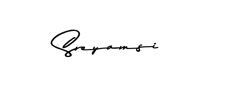 How to make Sreyamsi name signature. Use Asem Kandis PERSONAL USE style for creating short signs online. This is the latest handwritten sign. Sreyamsi signature style 9 images and pictures png