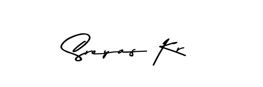 How to make Sreyas Kr name signature. Use Asem Kandis PERSONAL USE style for creating short signs online. This is the latest handwritten sign. Sreyas Kr signature style 9 images and pictures png