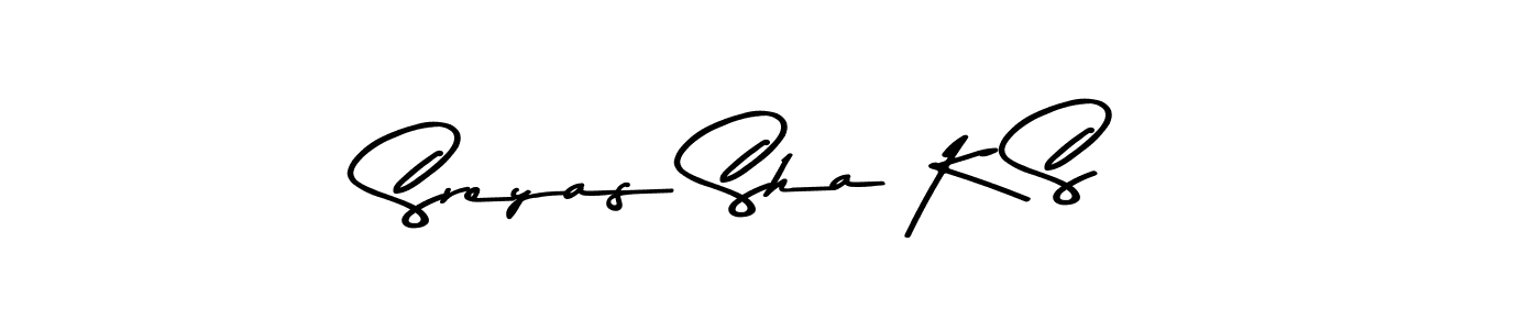 Use a signature maker to create a handwritten signature online. With this signature software, you can design (Asem Kandis PERSONAL USE) your own signature for name Sreyas Sha K S. Sreyas Sha K S signature style 9 images and pictures png