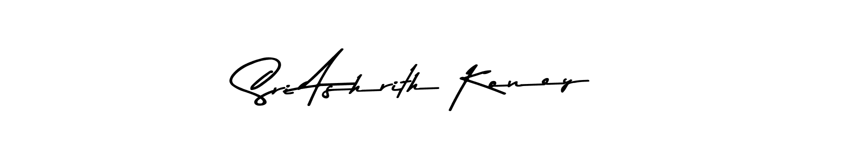 Asem Kandis PERSONAL USE is a professional signature style that is perfect for those who want to add a touch of class to their signature. It is also a great choice for those who want to make their signature more unique. Get Sri Ashrith Koney name to fancy signature for free. Sri Ashrith Koney signature style 9 images and pictures png