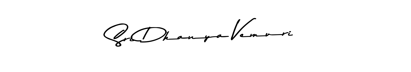 How to make Sri Dhanya Vemuri name signature. Use Asem Kandis PERSONAL USE style for creating short signs online. This is the latest handwritten sign. Sri Dhanya Vemuri signature style 9 images and pictures png
