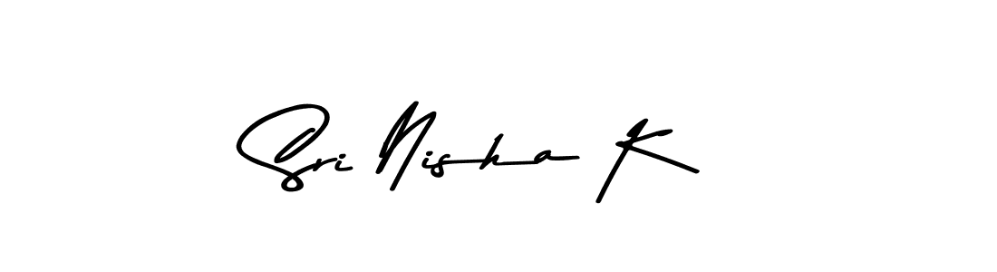 Sri Nisha K stylish signature style. Best Handwritten Sign (Asem Kandis PERSONAL USE) for my name. Handwritten Signature Collection Ideas for my name Sri Nisha K. Sri Nisha K signature style 9 images and pictures png