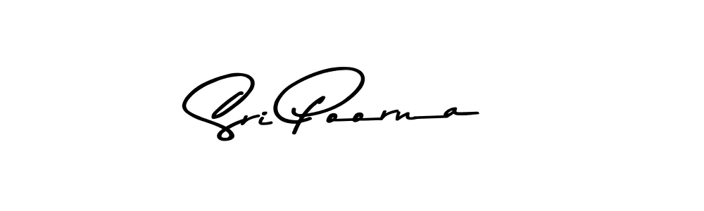 Design your own signature with our free online signature maker. With this signature software, you can create a handwritten (Asem Kandis PERSONAL USE) signature for name Sri Poorna. Sri Poorna signature style 9 images and pictures png