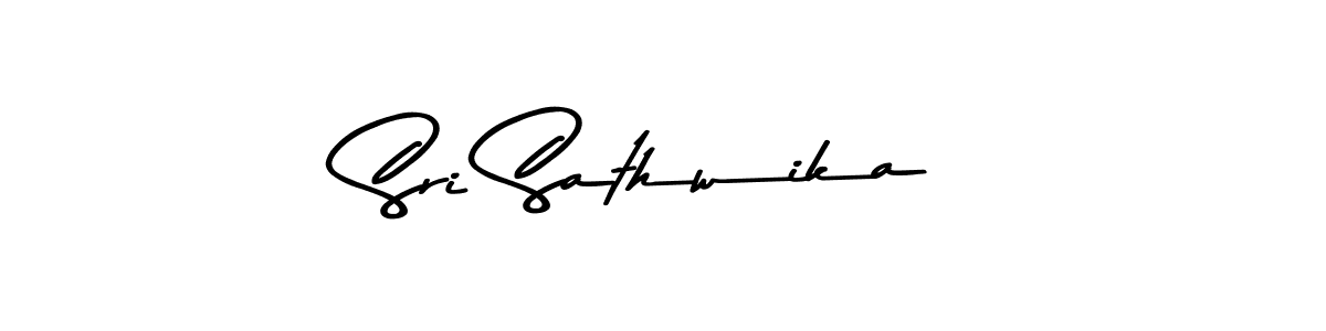 Use a signature maker to create a handwritten signature online. With this signature software, you can design (Asem Kandis PERSONAL USE) your own signature for name Sri Sathwika. Sri Sathwika signature style 9 images and pictures png