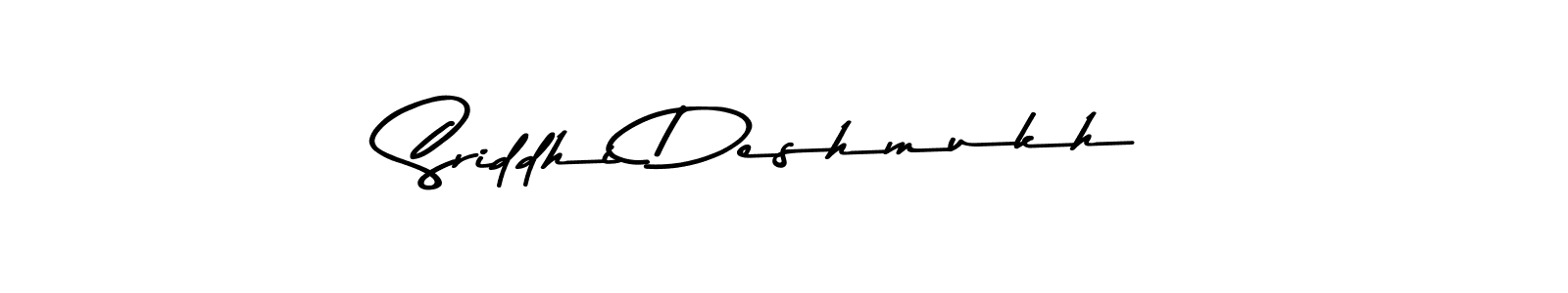 How to make Sriddhi Deshmukh name signature. Use Asem Kandis PERSONAL USE style for creating short signs online. This is the latest handwritten sign. Sriddhi Deshmukh signature style 9 images and pictures png