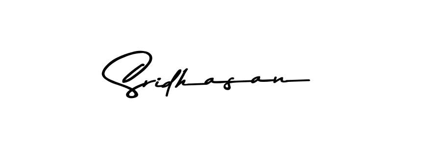 Design your own signature with our free online signature maker. With this signature software, you can create a handwritten (Asem Kandis PERSONAL USE) signature for name Sridhasan. Sridhasan signature style 9 images and pictures png