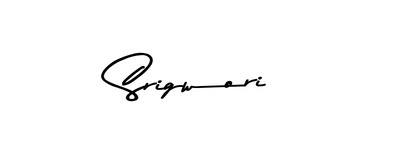 You should practise on your own different ways (Asem Kandis PERSONAL USE) to write your name (Srigwori) in signature. don't let someone else do it for you. Srigwori signature style 9 images and pictures png