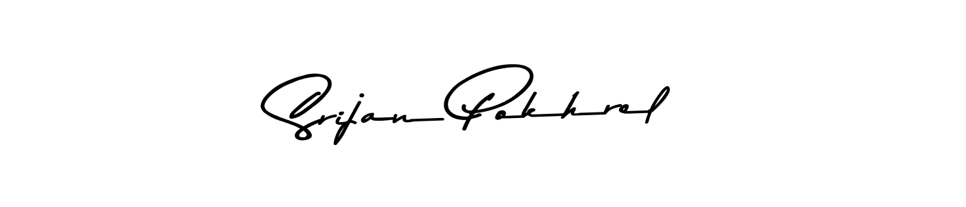 How to make Srijan Pokhrel signature? Asem Kandis PERSONAL USE is a professional autograph style. Create handwritten signature for Srijan Pokhrel name. Srijan Pokhrel signature style 9 images and pictures png