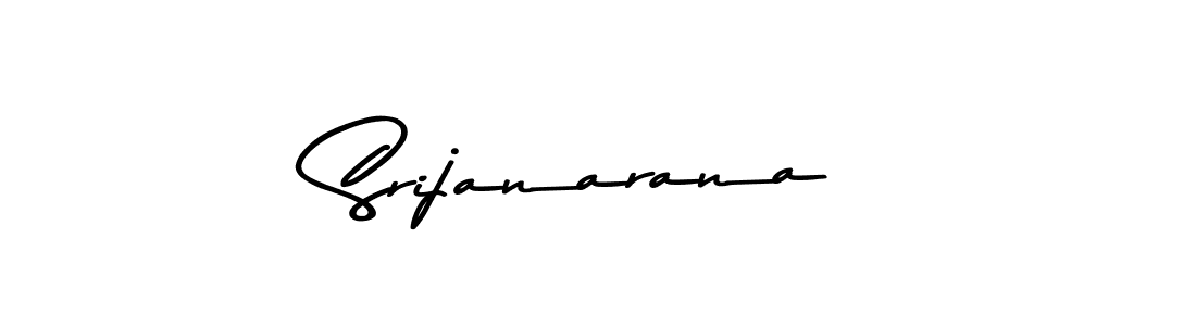 How to make Srijanarana name signature. Use Asem Kandis PERSONAL USE style for creating short signs online. This is the latest handwritten sign. Srijanarana signature style 9 images and pictures png