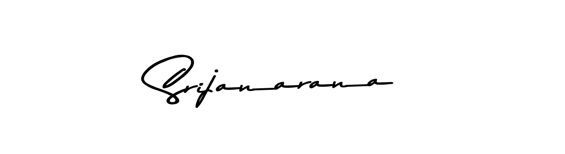 How to make Srijanarana name signature. Use Asem Kandis PERSONAL USE style for creating short signs online. This is the latest handwritten sign. Srijanarana signature style 9 images and pictures png