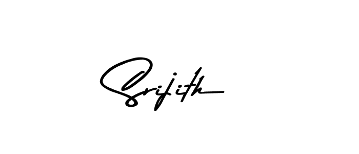 How to make Srijith name signature. Use Asem Kandis PERSONAL USE style for creating short signs online. This is the latest handwritten sign. Srijith signature style 9 images and pictures png