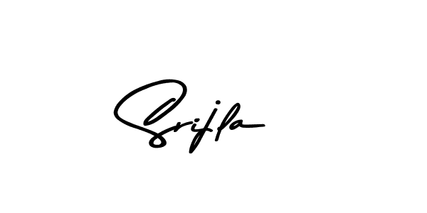 How to make Srijla name signature. Use Asem Kandis PERSONAL USE style for creating short signs online. This is the latest handwritten sign. Srijla signature style 9 images and pictures png