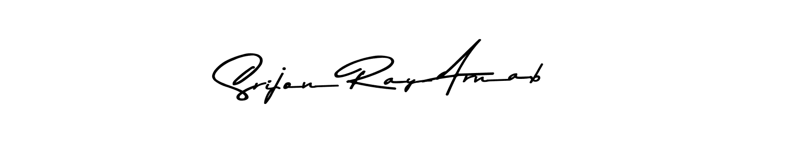 Use a signature maker to create a handwritten signature online. With this signature software, you can design (Asem Kandis PERSONAL USE) your own signature for name Srijon Ray Arnab. Srijon Ray Arnab signature style 9 images and pictures png