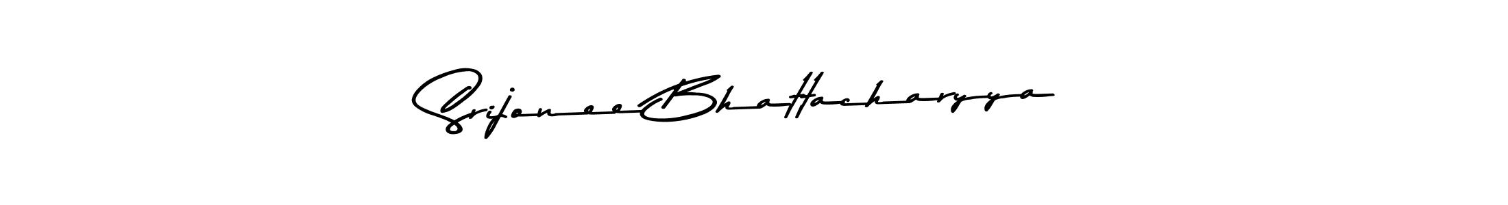 Use a signature maker to create a handwritten signature online. With this signature software, you can design (Asem Kandis PERSONAL USE) your own signature for name Srijonee Bhattacharyya. Srijonee Bhattacharyya signature style 9 images and pictures png
