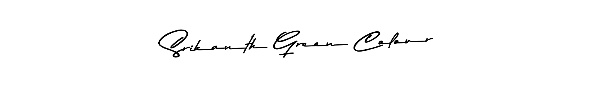 How to make Srikanth Green Colour signature? Asem Kandis PERSONAL USE is a professional autograph style. Create handwritten signature for Srikanth Green Colour name. Srikanth Green Colour signature style 9 images and pictures png