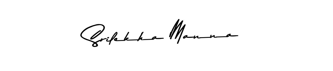 Make a beautiful signature design for name Srilekha Manna. With this signature (Asem Kandis PERSONAL USE) style, you can create a handwritten signature for free. Srilekha Manna signature style 9 images and pictures png