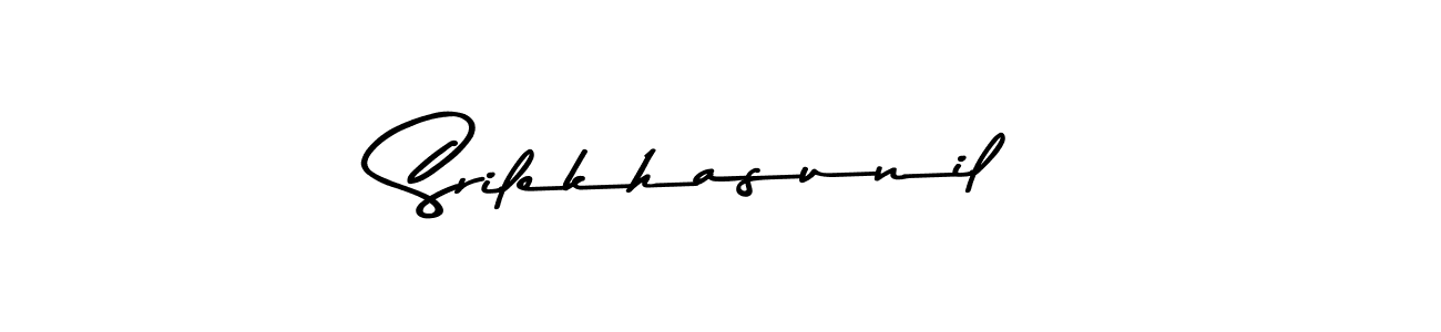 How to make Srilekhasunil name signature. Use Asem Kandis PERSONAL USE style for creating short signs online. This is the latest handwritten sign. Srilekhasunil signature style 9 images and pictures png