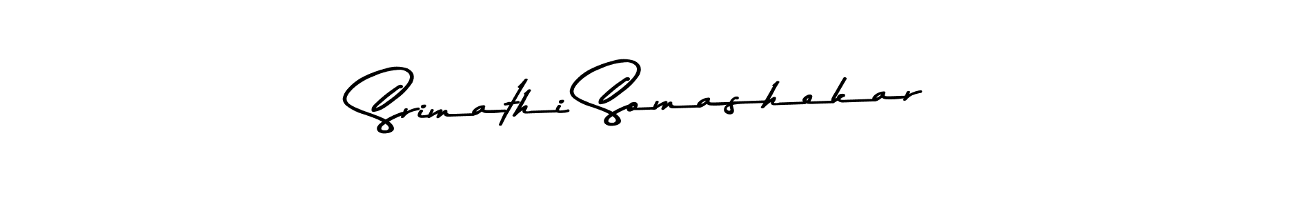 Create a beautiful signature design for name Srimathi Somashekar. With this signature (Asem Kandis PERSONAL USE) fonts, you can make a handwritten signature for free. Srimathi Somashekar signature style 9 images and pictures png