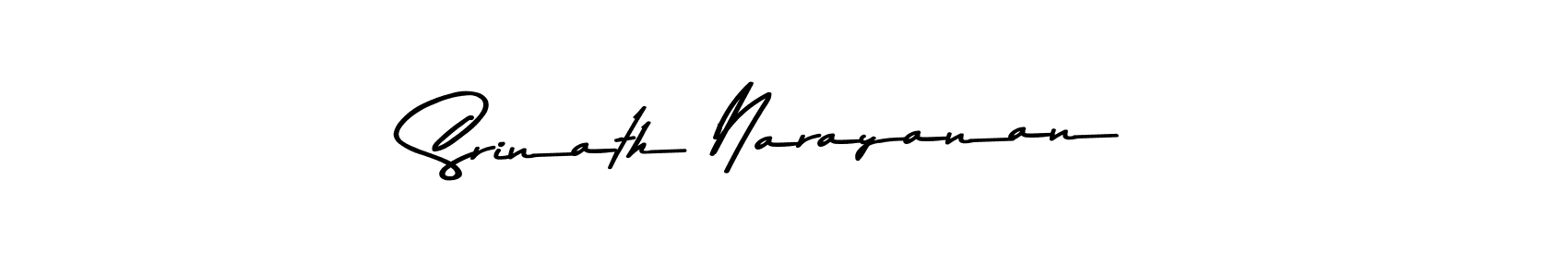 Design your own signature with our free online signature maker. With this signature software, you can create a handwritten (Asem Kandis PERSONAL USE) signature for name Srinath Narayanan. Srinath Narayanan signature style 9 images and pictures png