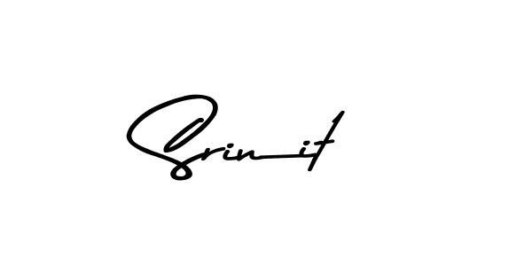 Use a signature maker to create a handwritten signature online. With this signature software, you can design (Asem Kandis PERSONAL USE) your own signature for name Srinit. Srinit signature style 9 images and pictures png