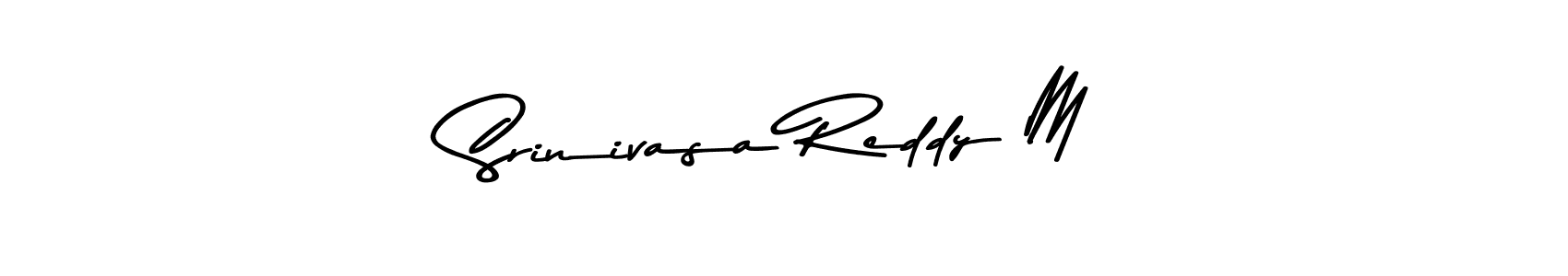 How to make Srinivasa Reddy M name signature. Use Asem Kandis PERSONAL USE style for creating short signs online. This is the latest handwritten sign. Srinivasa Reddy M signature style 9 images and pictures png