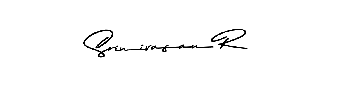 Make a beautiful signature design for name Srinivasan R. With this signature (Asem Kandis PERSONAL USE) style, you can create a handwritten signature for free. Srinivasan R signature style 9 images and pictures png