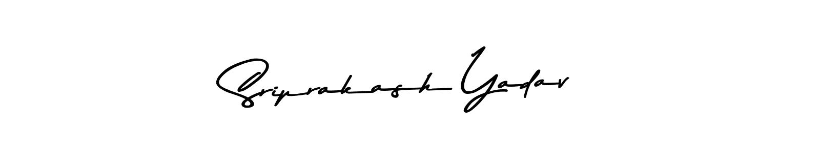 How to make Sriprakash Yadav name signature. Use Asem Kandis PERSONAL USE style for creating short signs online. This is the latest handwritten sign. Sriprakash Yadav signature style 9 images and pictures png