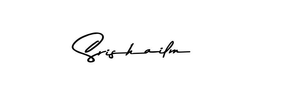 How to make Srishailm name signature. Use Asem Kandis PERSONAL USE style for creating short signs online. This is the latest handwritten sign. Srishailm signature style 9 images and pictures png