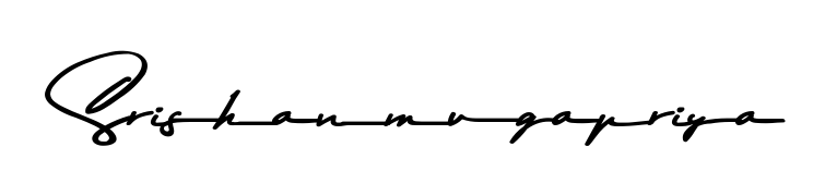 The Asem Kandis PERSONAL USE lettering style adds unique flourish to name Srishanmugapriya. Stand out with a custom digital autograph made in seconds. Srishanmugapriya signature style 9 images and pictures png
