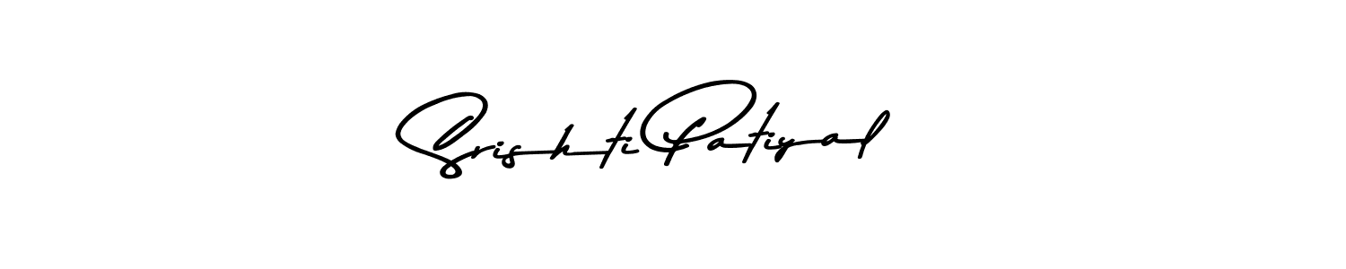 Create a beautiful signature design for name Srishti Patiyal. With this signature (Asem Kandis PERSONAL USE) fonts, you can make a handwritten signature for free. Srishti Patiyal signature style 9 images and pictures png