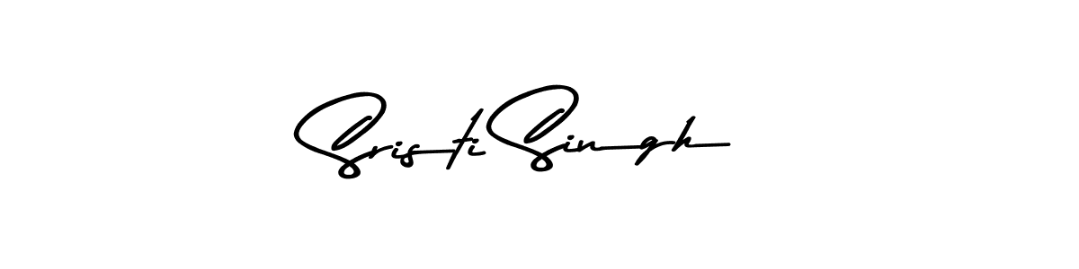 Create a beautiful signature design for name Sristi Singh. With this signature (Asem Kandis PERSONAL USE) fonts, you can make a handwritten signature for free. Sristi Singh signature style 9 images and pictures png