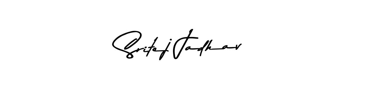 Create a beautiful signature design for name Sritej Jadhav. With this signature (Asem Kandis PERSONAL USE) fonts, you can make a handwritten signature for free. Sritej Jadhav signature style 9 images and pictures png