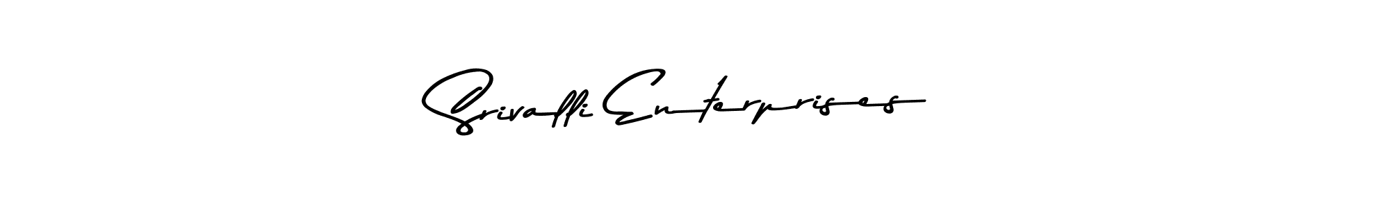 Use a signature maker to create a handwritten signature online. With this signature software, you can design (Asem Kandis PERSONAL USE) your own signature for name Srivalli Enterprises. Srivalli Enterprises signature style 9 images and pictures png