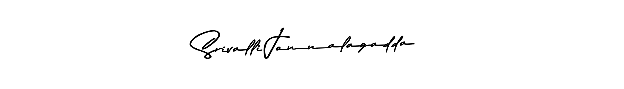 The best way (Asem Kandis PERSONAL USE) to make a short signature is to pick only two or three words in your name. The name Srivalli Jonnalagadda include a total of six letters. For converting this name. Srivalli Jonnalagadda signature style 9 images and pictures png
