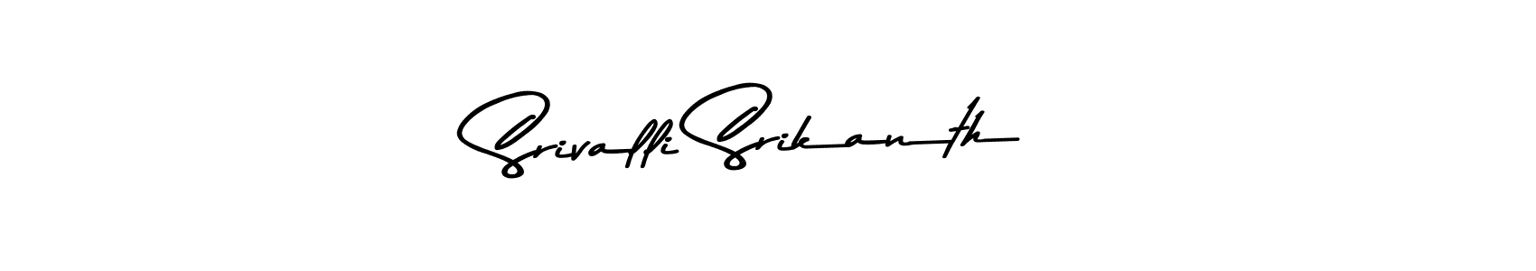 Create a beautiful signature design for name Srivalli Srikanth. With this signature (Asem Kandis PERSONAL USE) fonts, you can make a handwritten signature for free. Srivalli Srikanth signature style 9 images and pictures png