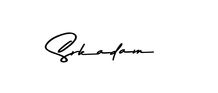 Create a beautiful signature design for name Srkadam. With this signature (Asem Kandis PERSONAL USE) fonts, you can make a handwritten signature for free. Srkadam signature style 9 images and pictures png