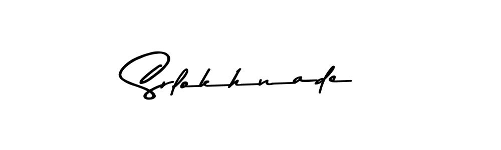 The best way (Asem Kandis PERSONAL USE) to make a short signature is to pick only two or three words in your name. The name Srlokhnade include a total of six letters. For converting this name. Srlokhnade signature style 9 images and pictures png