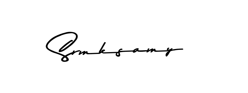 Create a beautiful signature design for name Srmksamy. With this signature (Asem Kandis PERSONAL USE) fonts, you can make a handwritten signature for free. Srmksamy signature style 9 images and pictures png
