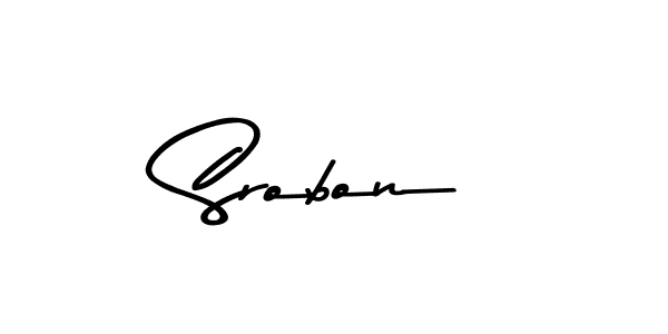 Create a beautiful signature design for name Srobon. With this signature (Asem Kandis PERSONAL USE) fonts, you can make a handwritten signature for free. Srobon signature style 9 images and pictures png