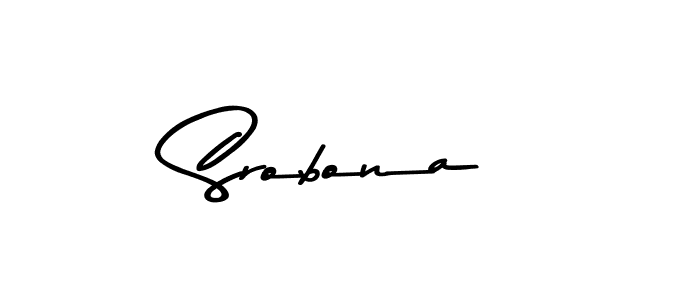 Make a beautiful signature design for name Srobona. With this signature (Asem Kandis PERSONAL USE) style, you can create a handwritten signature for free. Srobona signature style 9 images and pictures png