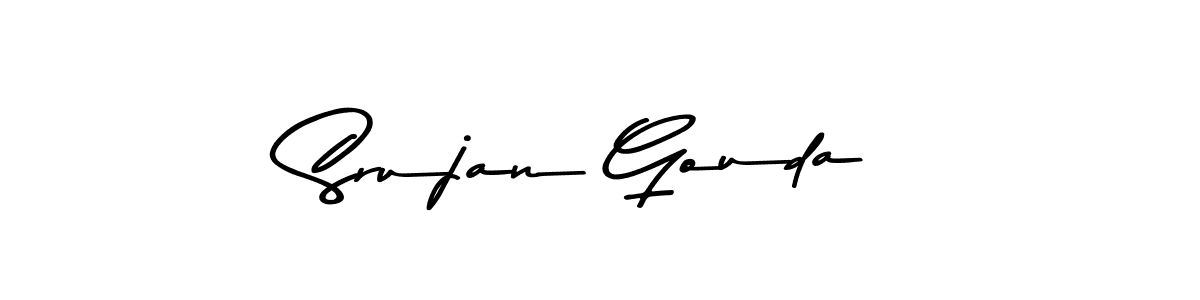 This is the best signature style for the Srujan Gouda name. Also you like these signature font (Asem Kandis PERSONAL USE). Mix name signature. Srujan Gouda signature style 9 images and pictures png